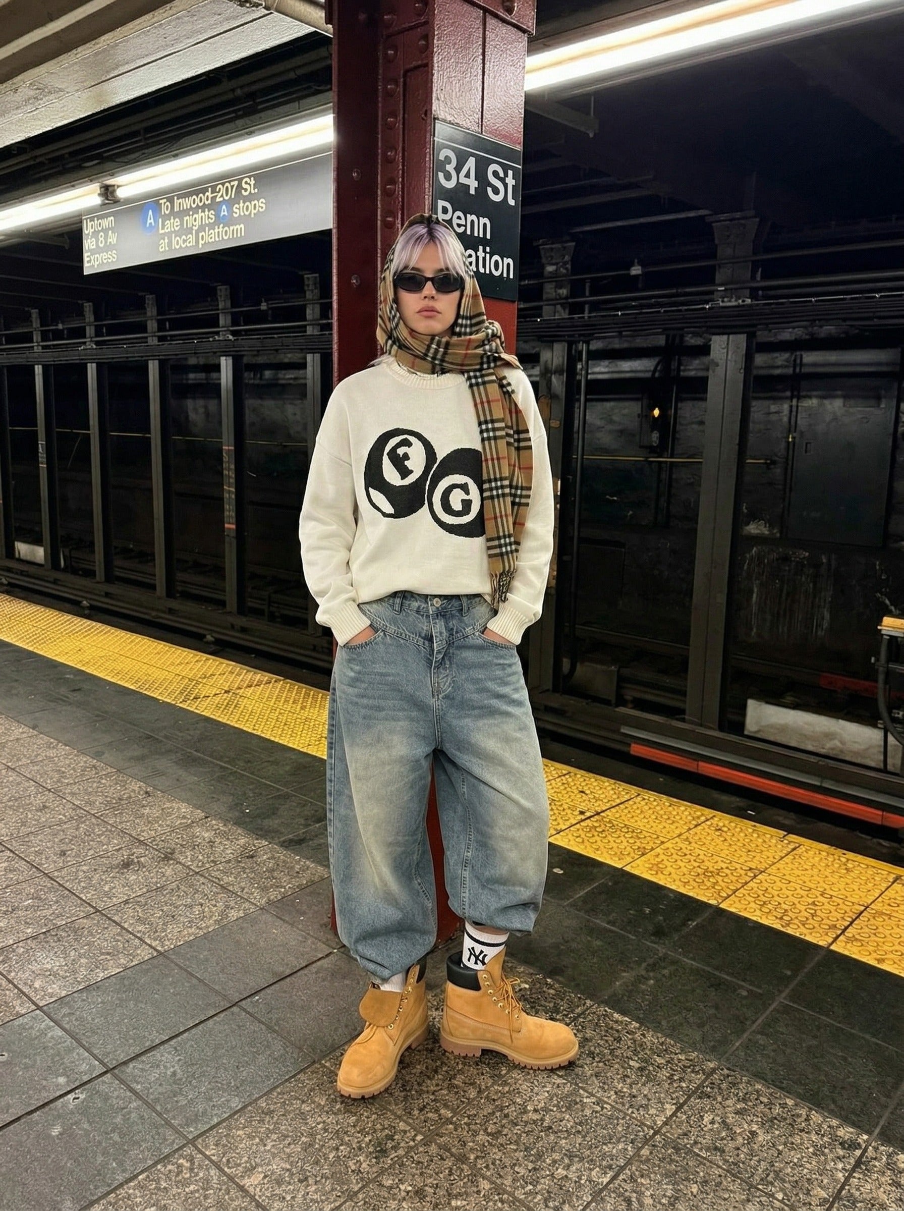 Distressed Baggy Denim Jeans