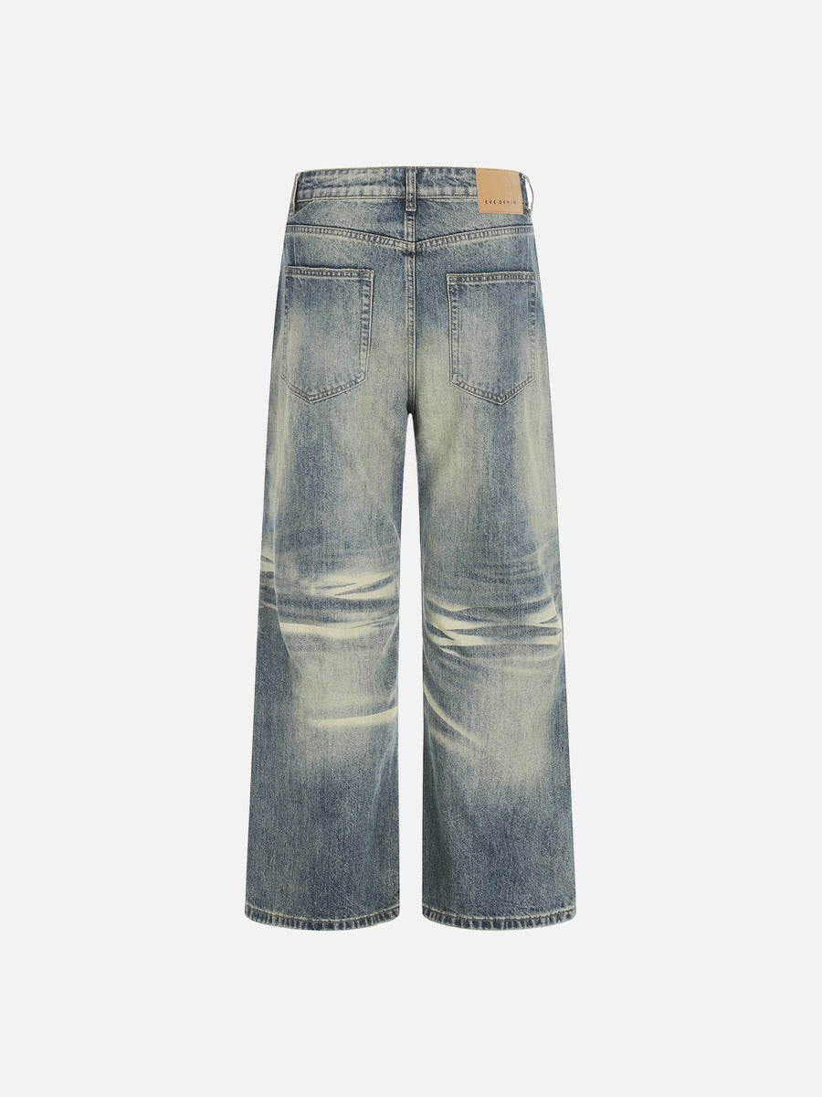 Distressed Wide-leg Jeans — Vintage Vibe