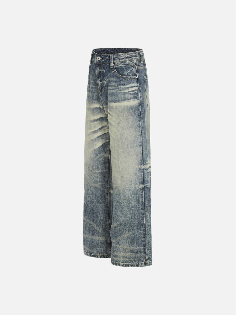 Distressed Wide-leg Jeans — Vintage Vibe