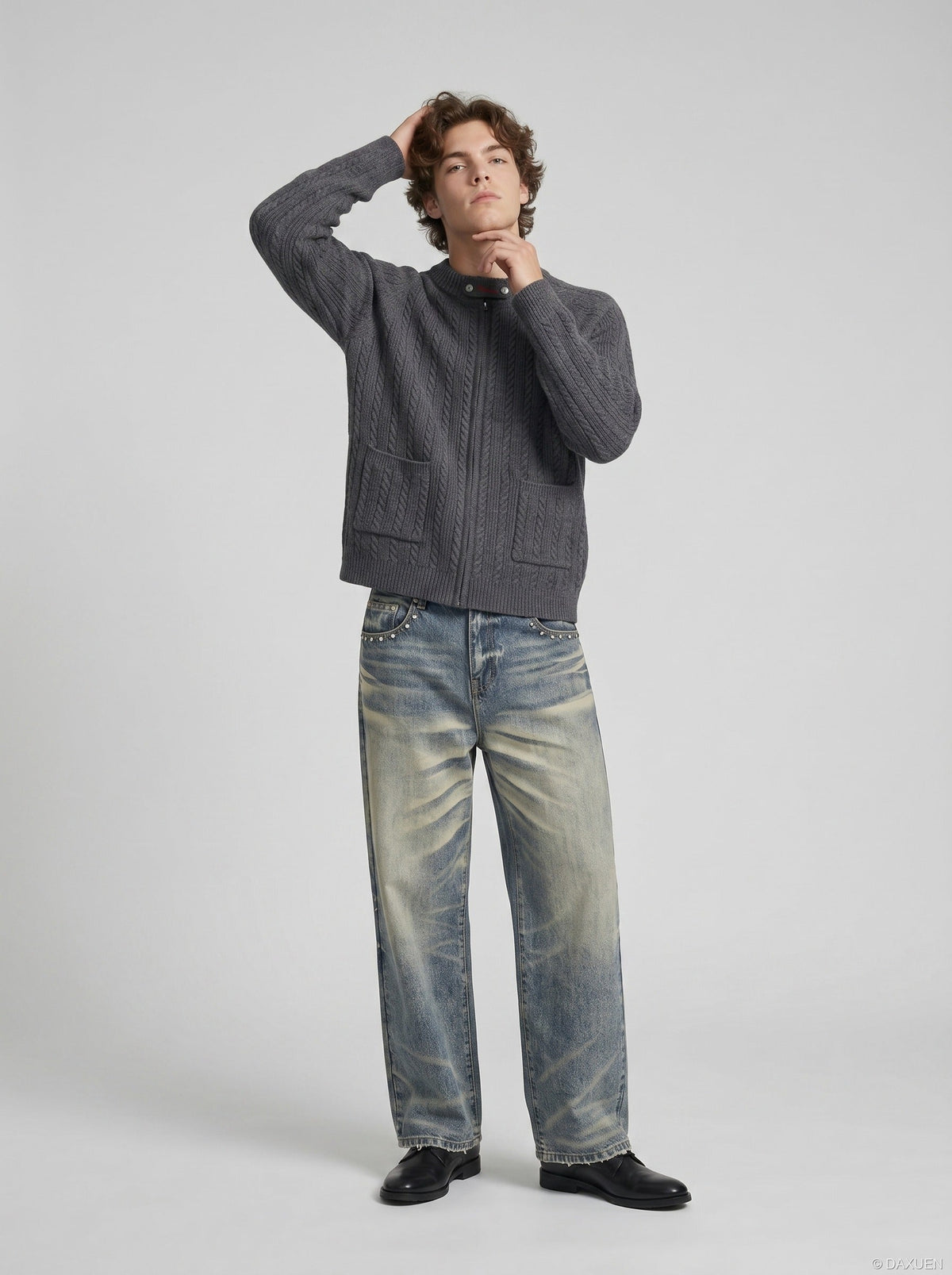 Distressed Wide-leg Jeans — Vintage Vibe
