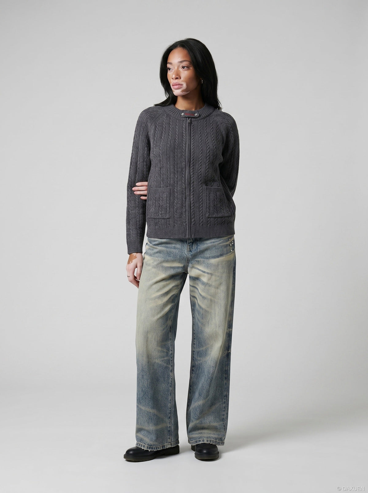 Distressed Wide-leg Jeans — Vintage Vibe