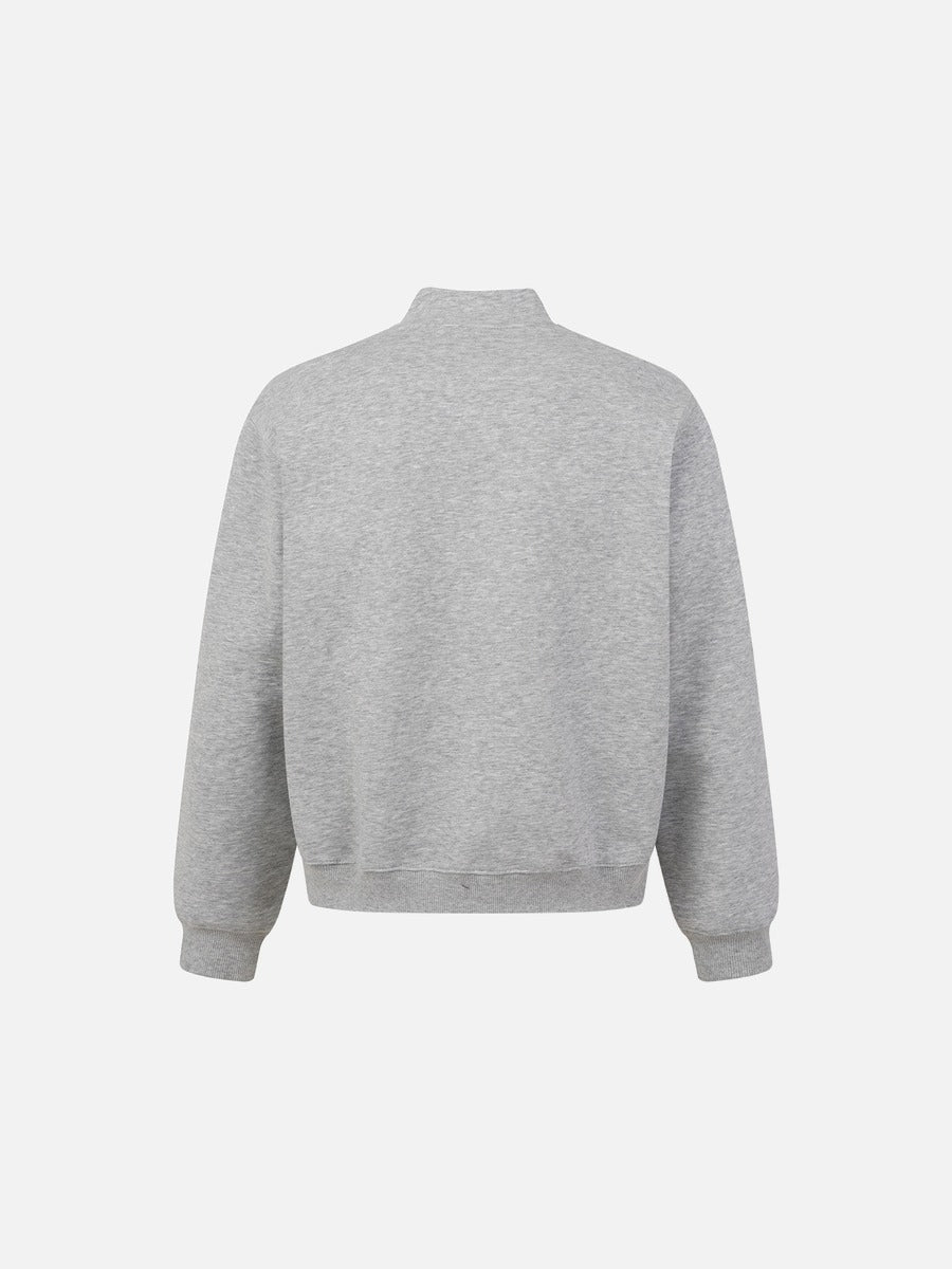 DAXUEN black and grey dual-collar pullover sweatshirt