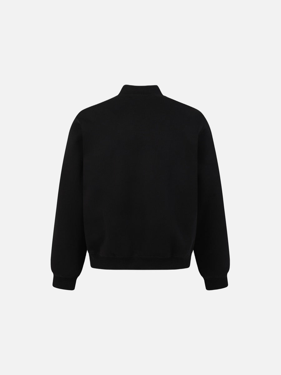 DAXUEN black and grey dual-collar pullover sweatshirt