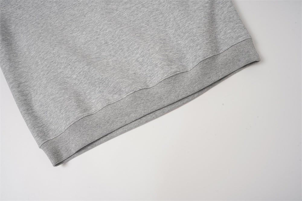 DAXUEN black and grey dual-collar pullover sweatshirt