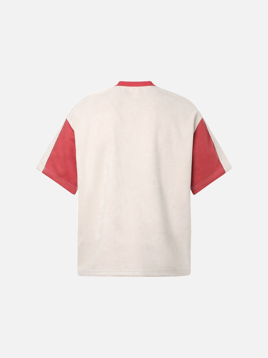 Dynamic Curved Color-Blocked T-Shirt