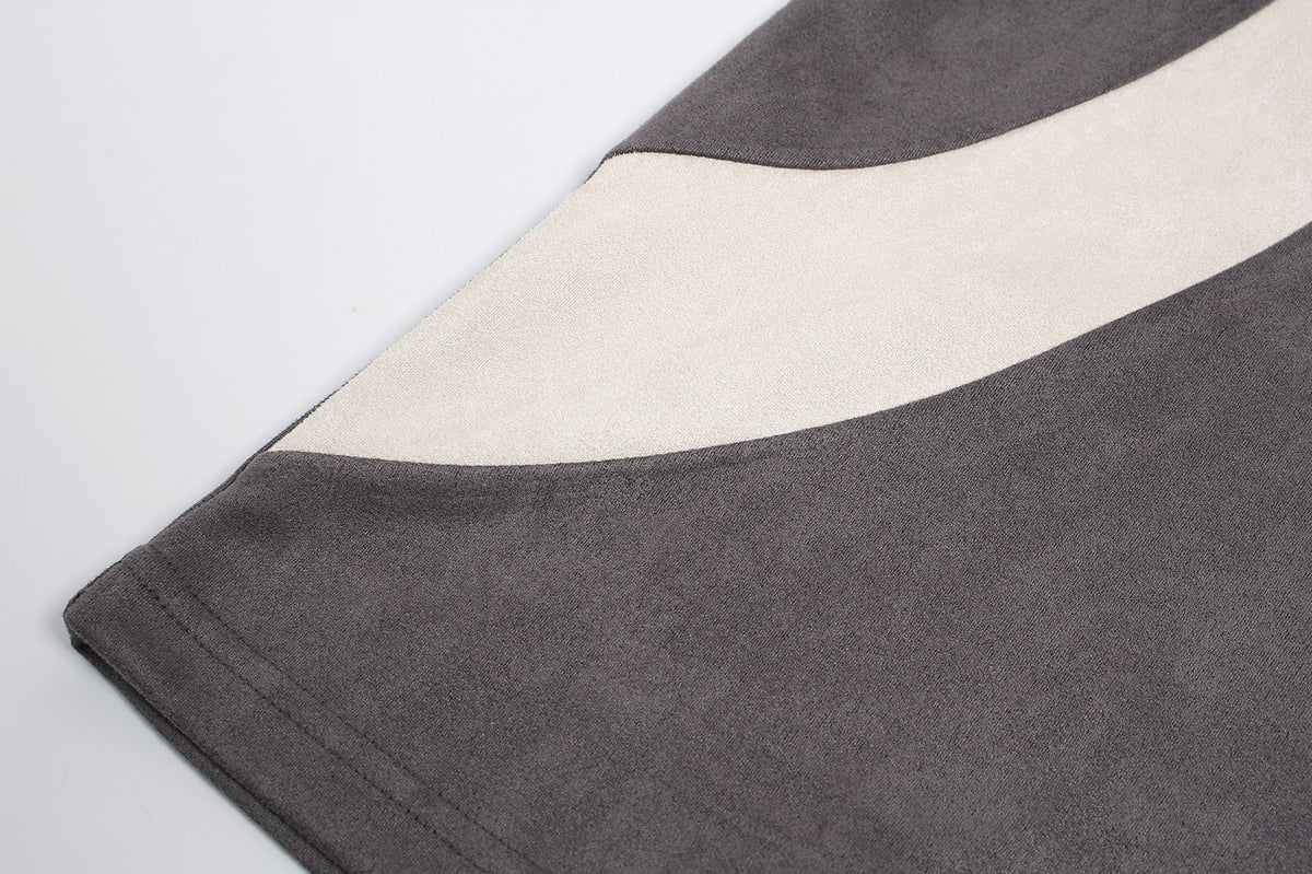 Dynamic Curved Color-Blocked T-Shirt