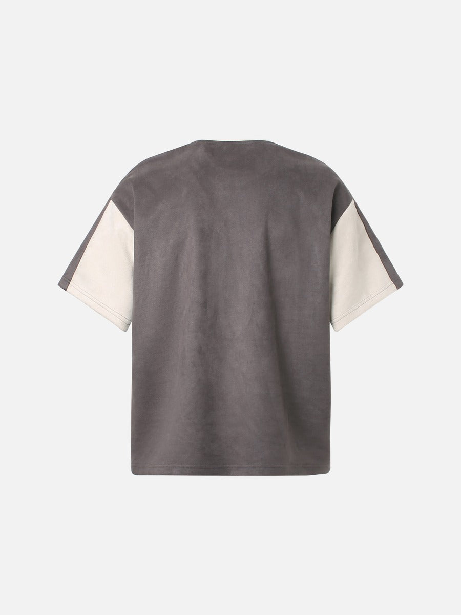 Dynamic Curved Color-Blocked T-Shirt
