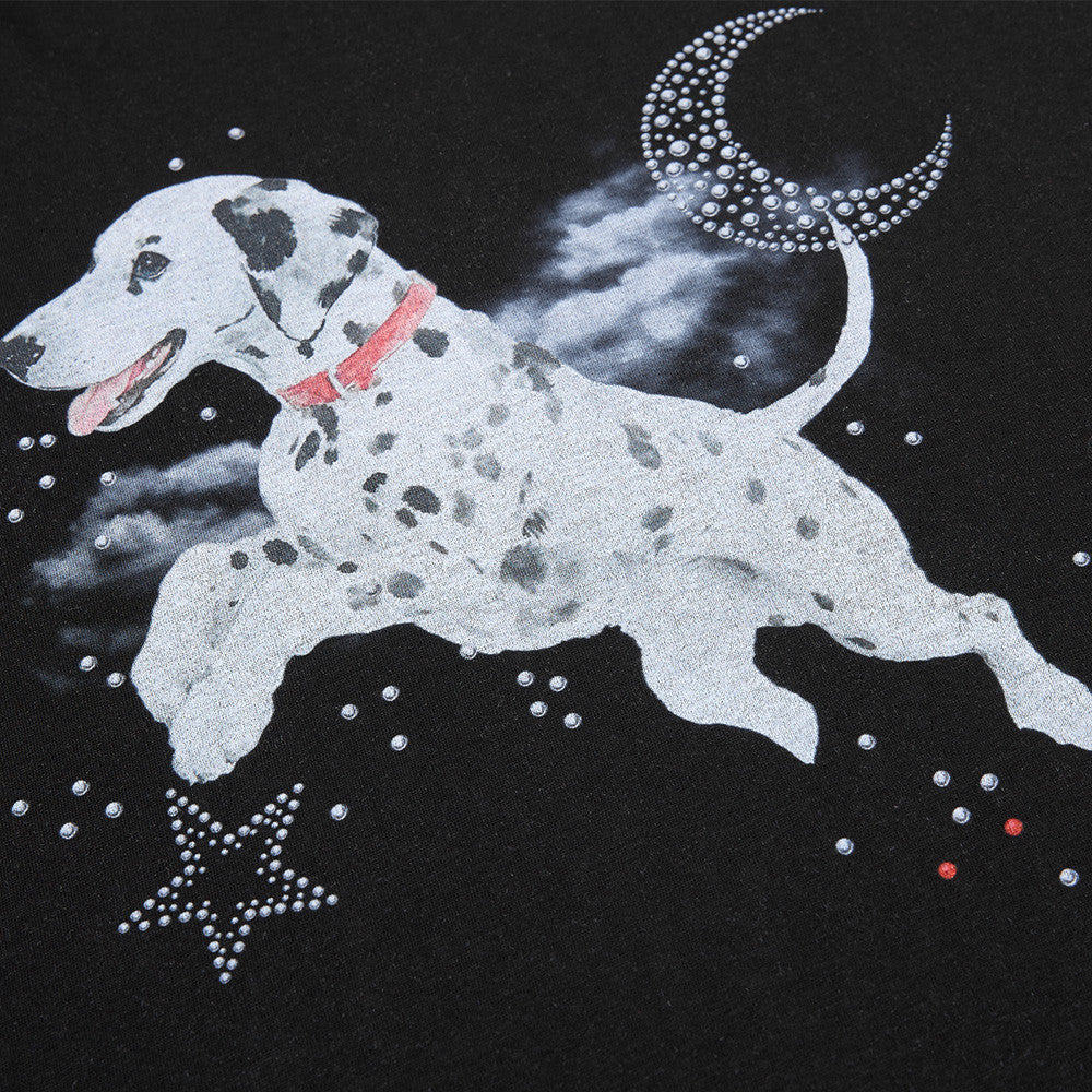 Dynamic Dalmatian Graphic Long-Sleeve T-Shirt
