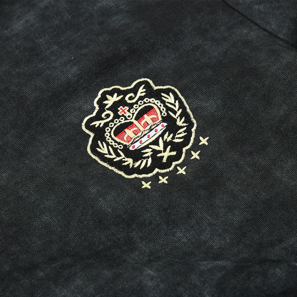 Embroidered Crest and Bold Numeral Pullover