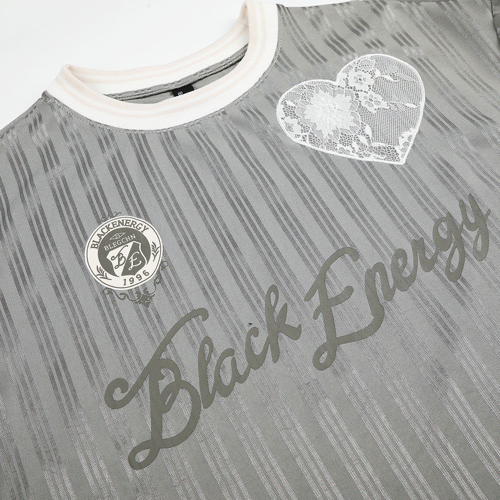 Embroidered Crest Oversized Jersey Tee