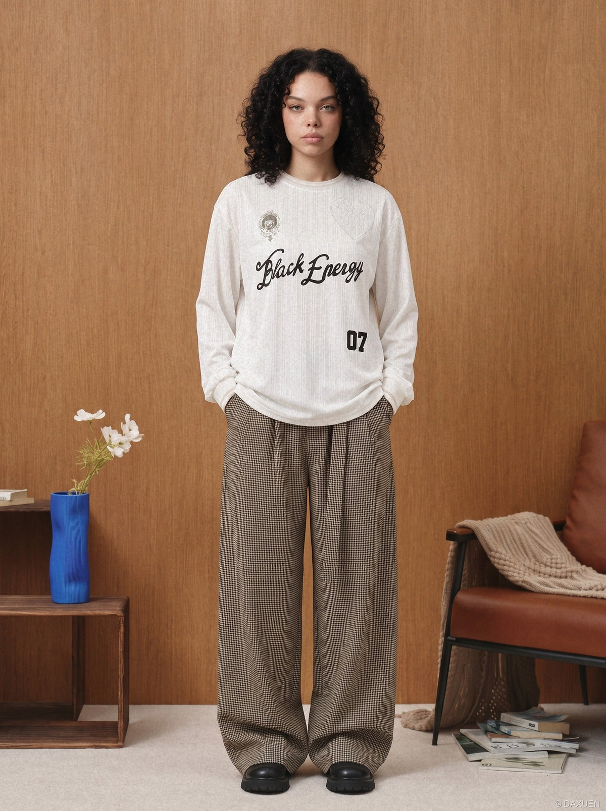 Embroidered Crest Oversized Jersey Tee