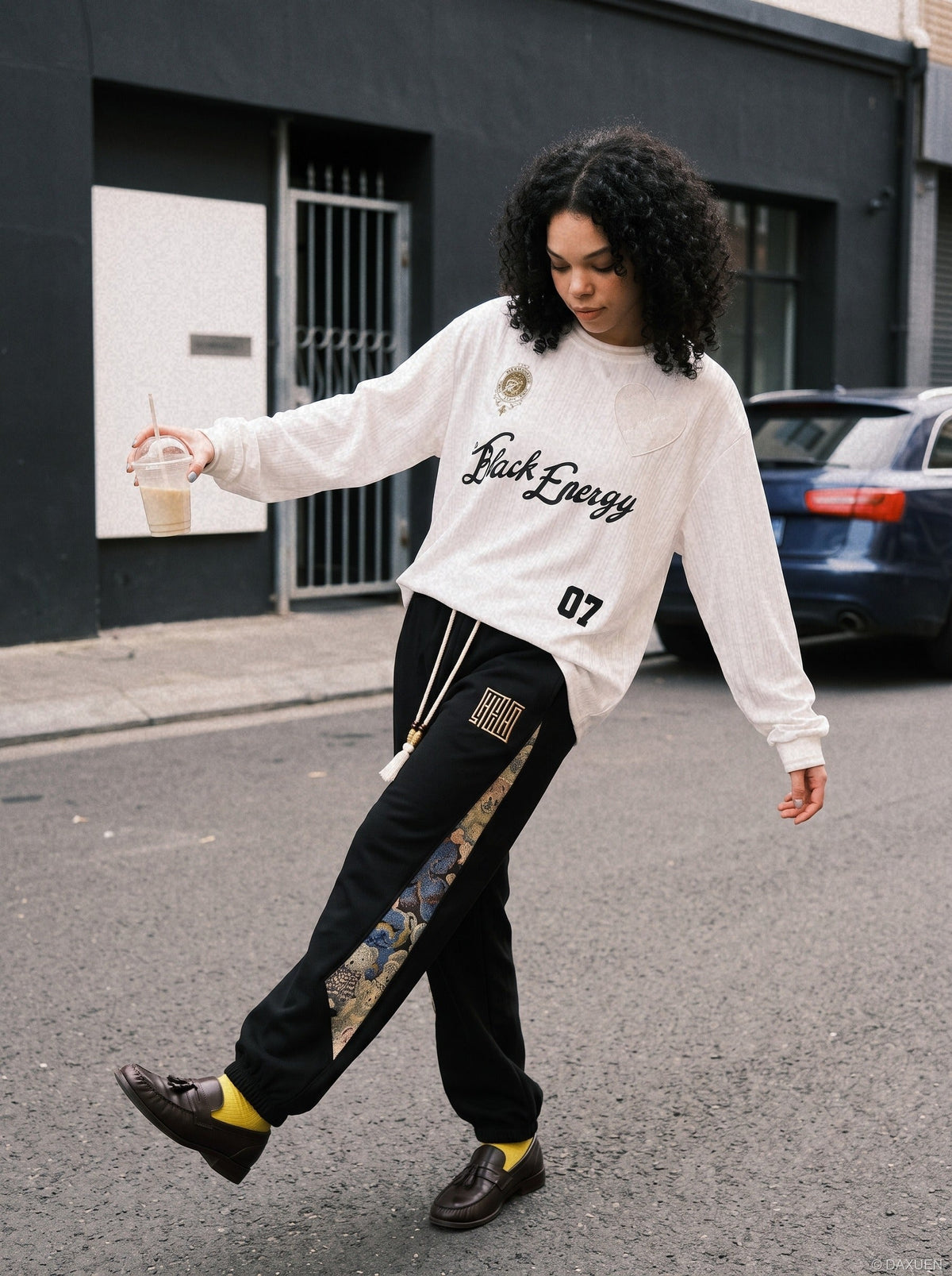 Embroidered Crest Oversized Jersey Tee
