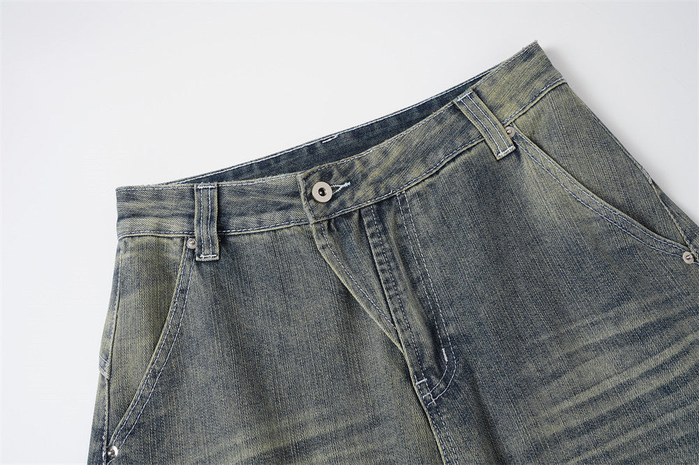 Faded Black Balloon Denim Jeans