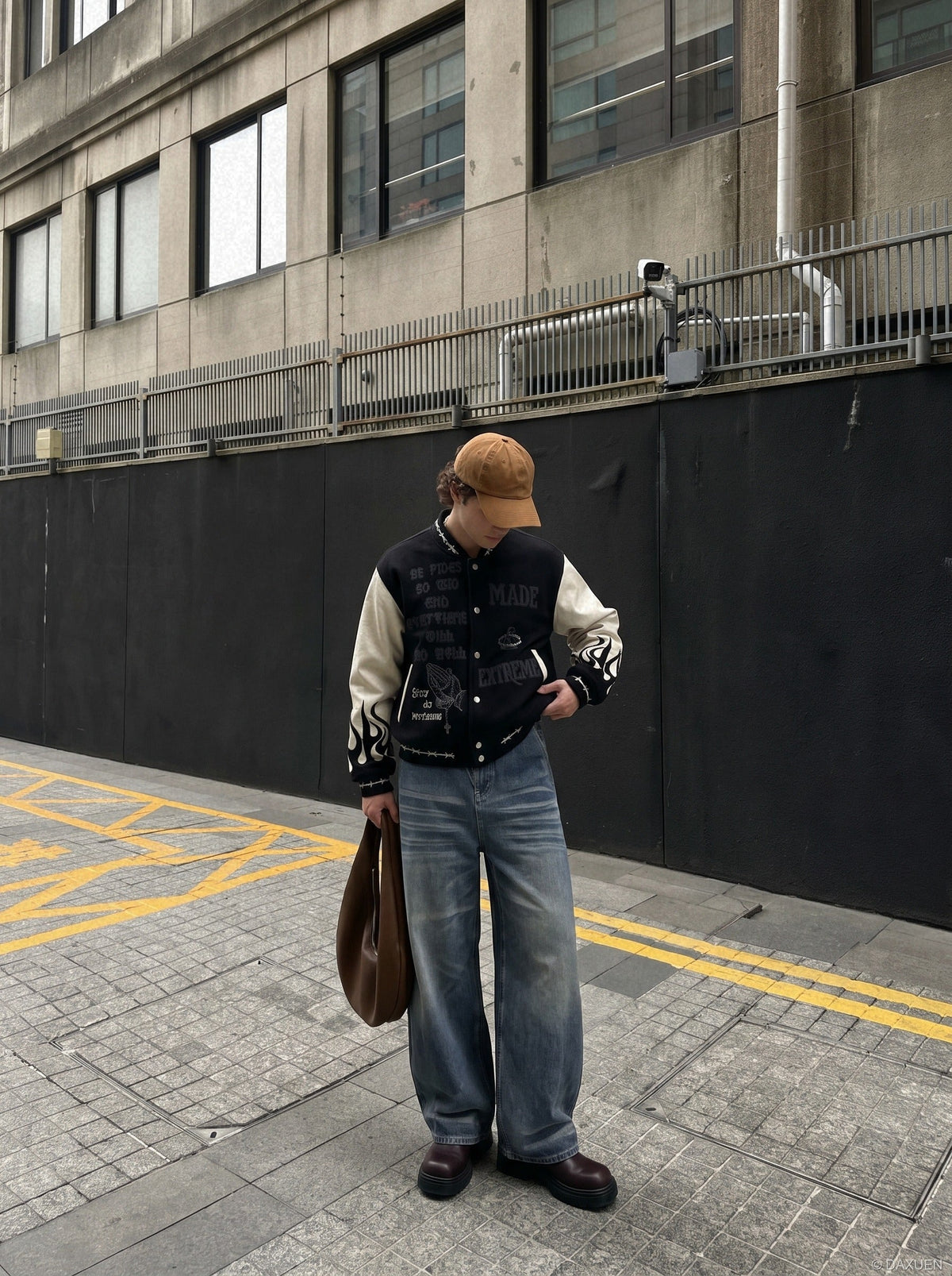 Faded Black Balloon Denim Jeans