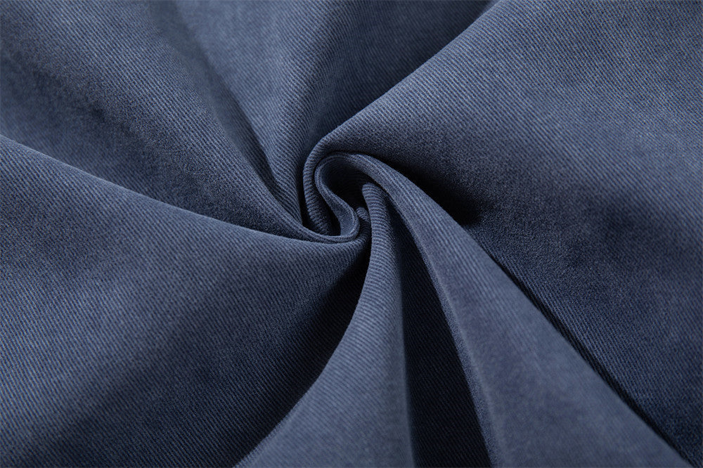 Faded Blue Asymmetrical Pocket Jacket