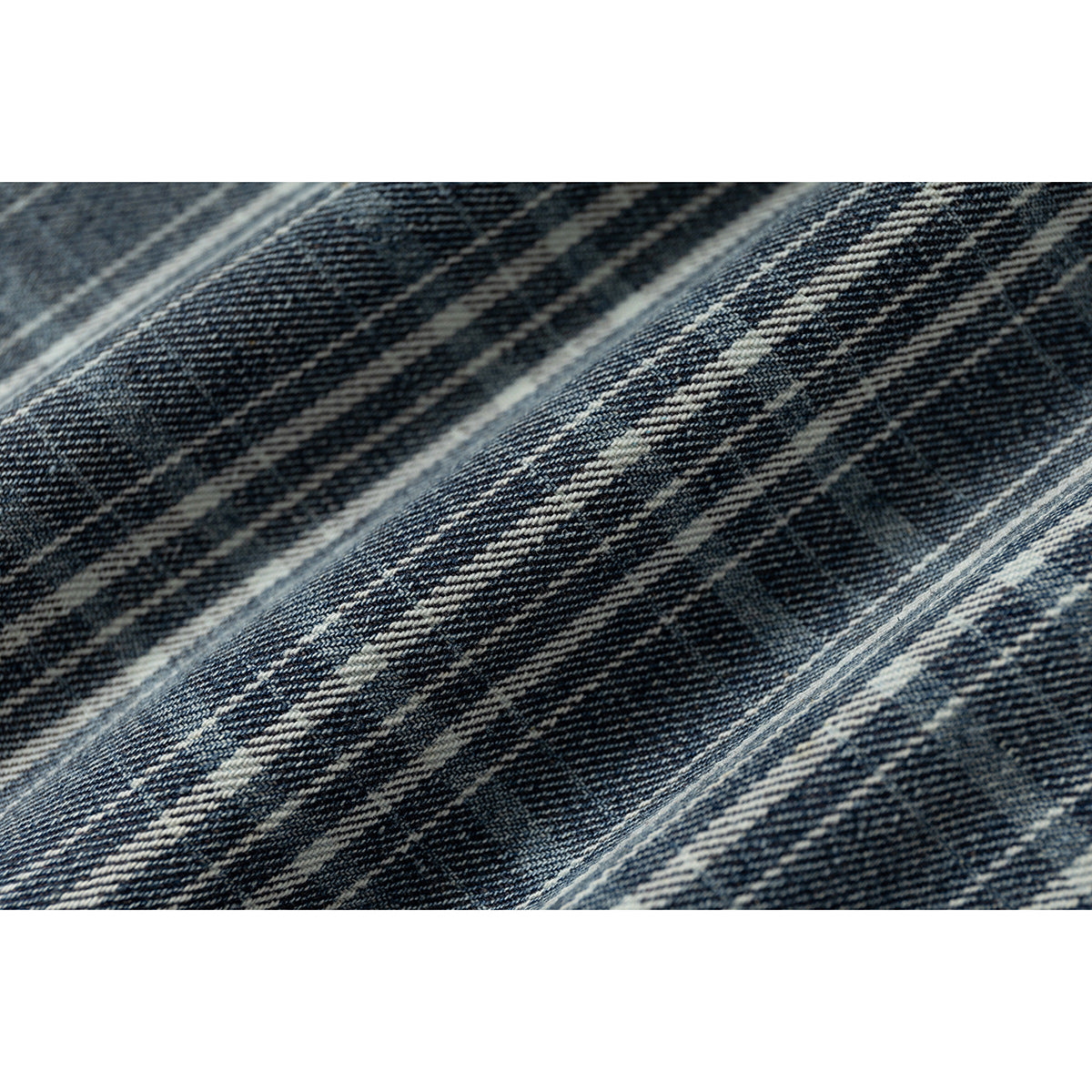 DAXUEN faded blue plaid wide-leg cropped trousers