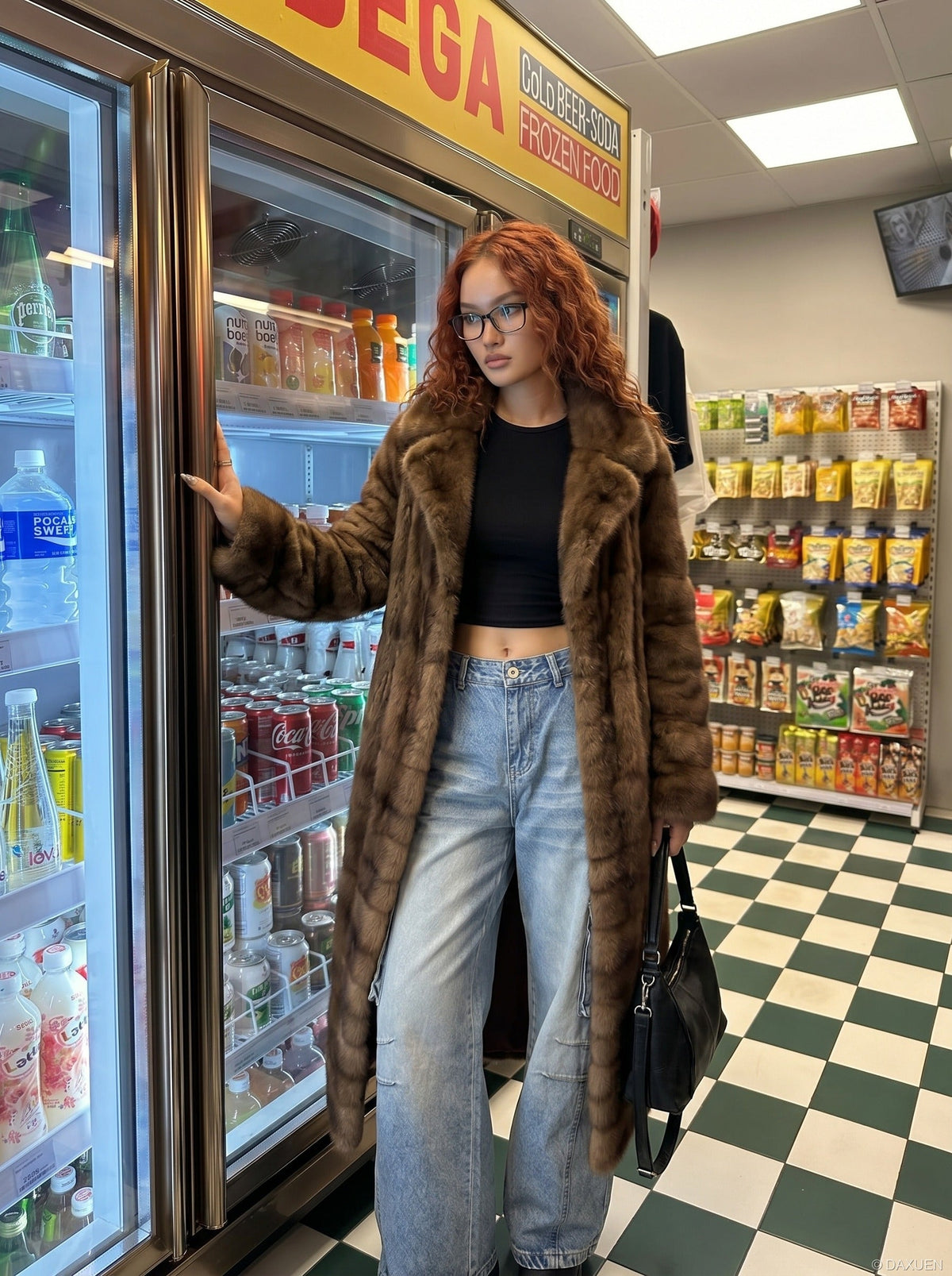 Jean cargo large bleu clair délavé