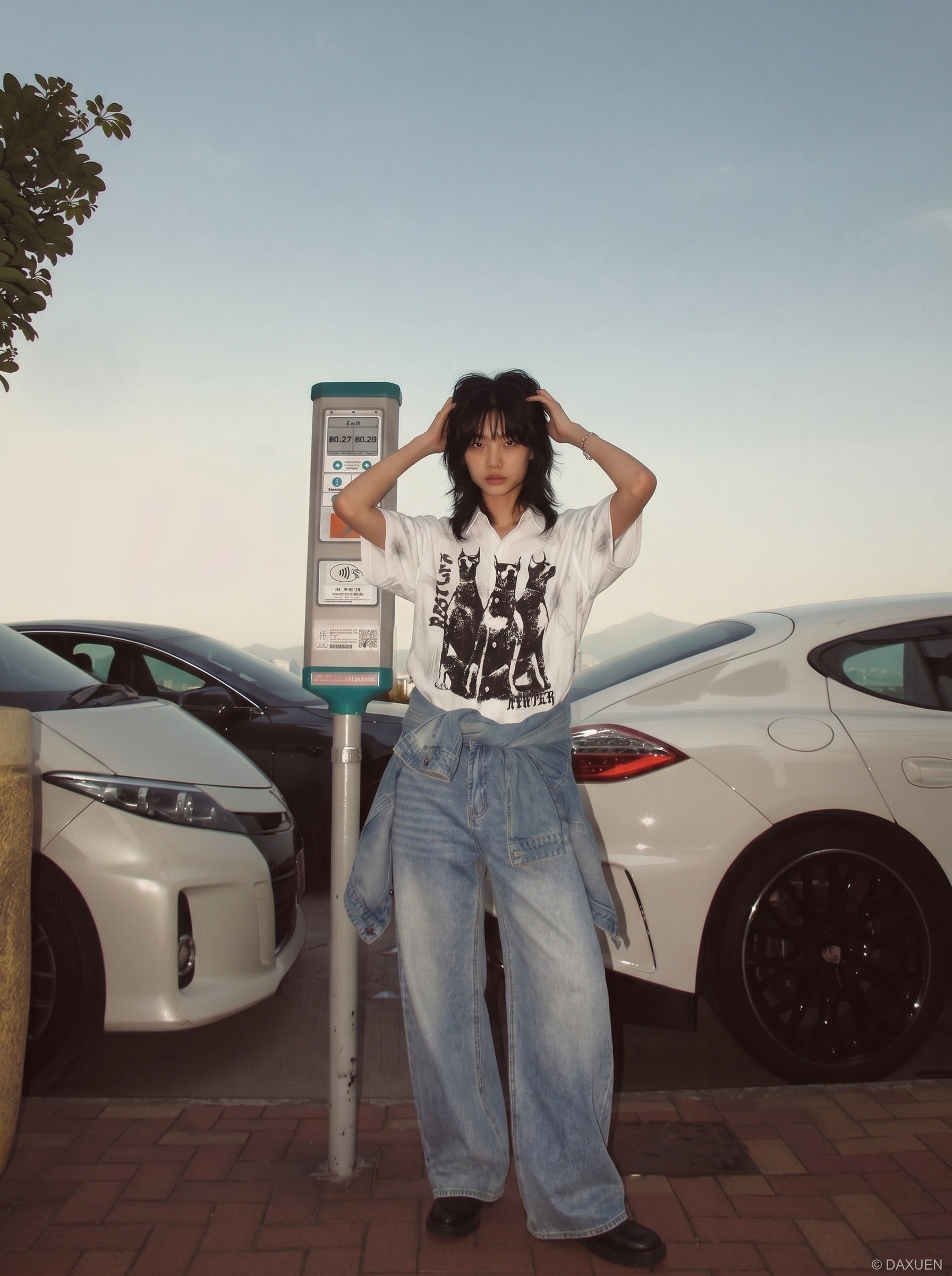 Faded Light Blue Baggy Jeans