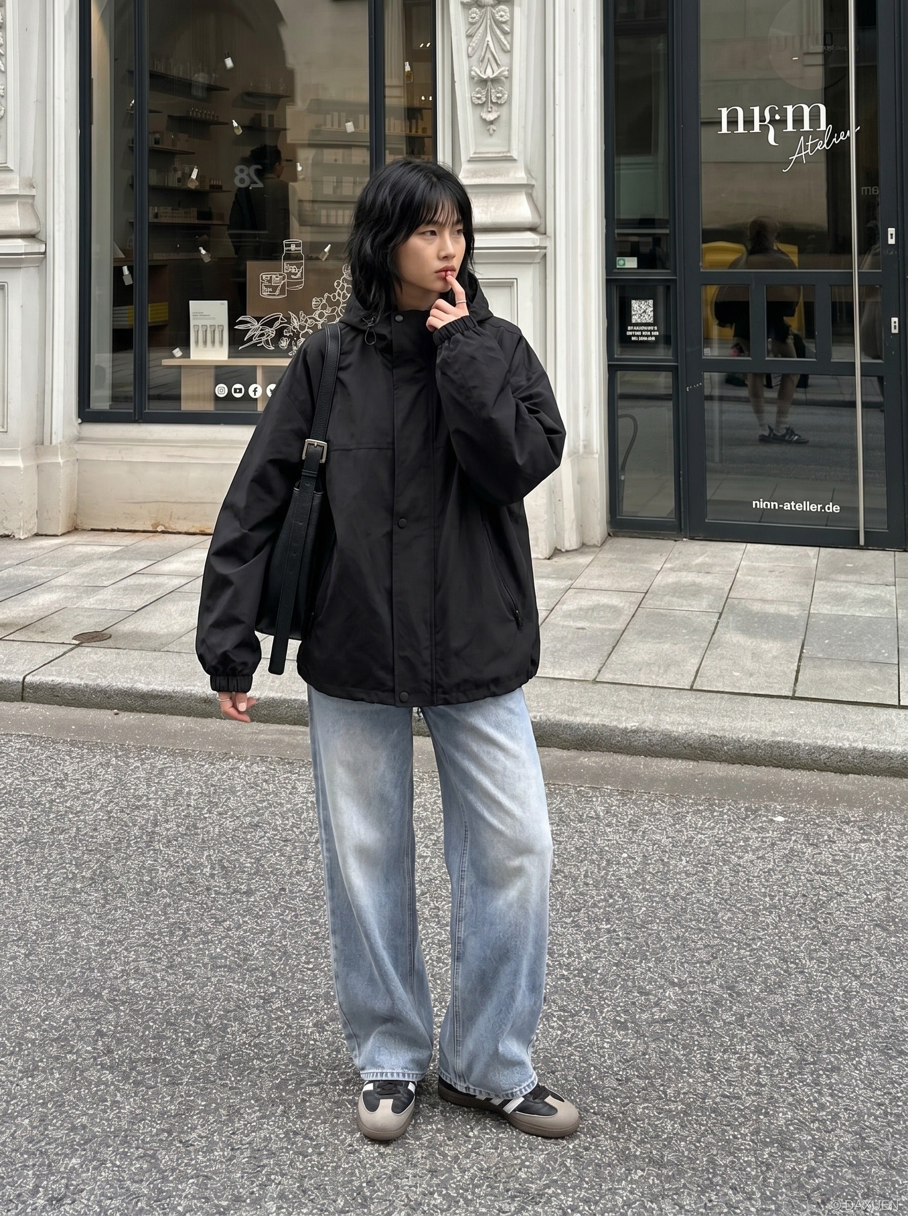 Faded Light Blue Baggy Jeans