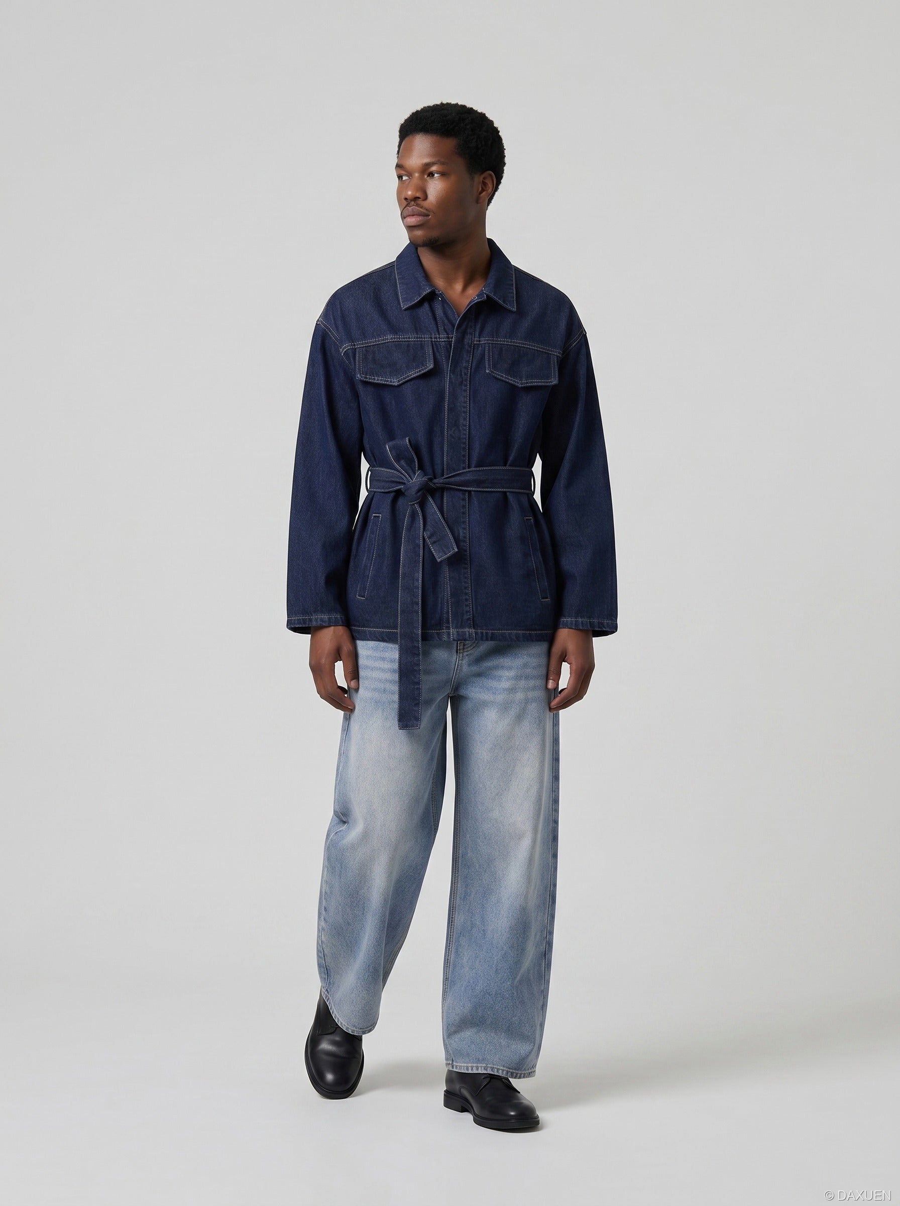 Faded Light Blue Baggy Jeans