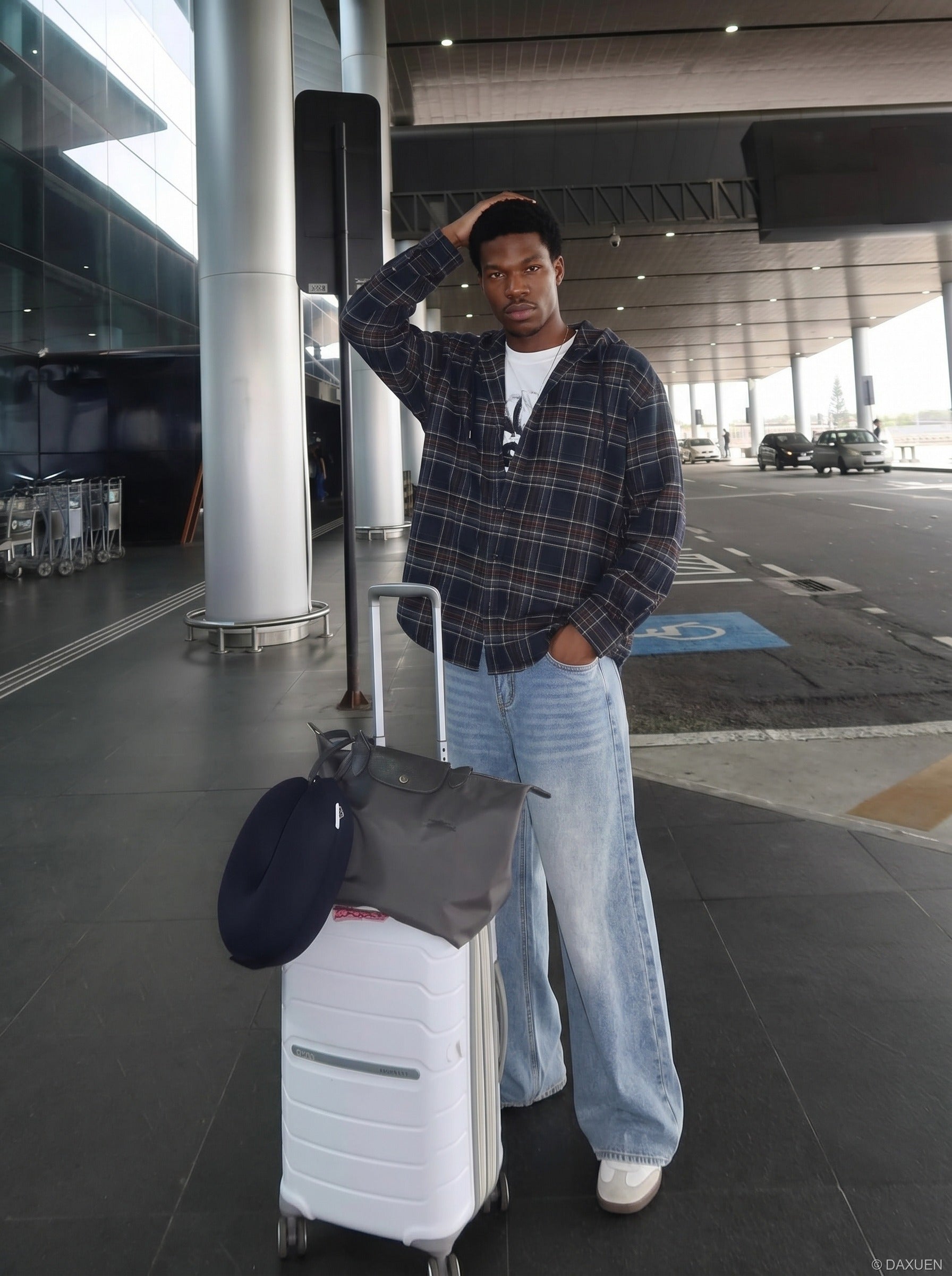 Faded Light Blue Baggy Jeans
