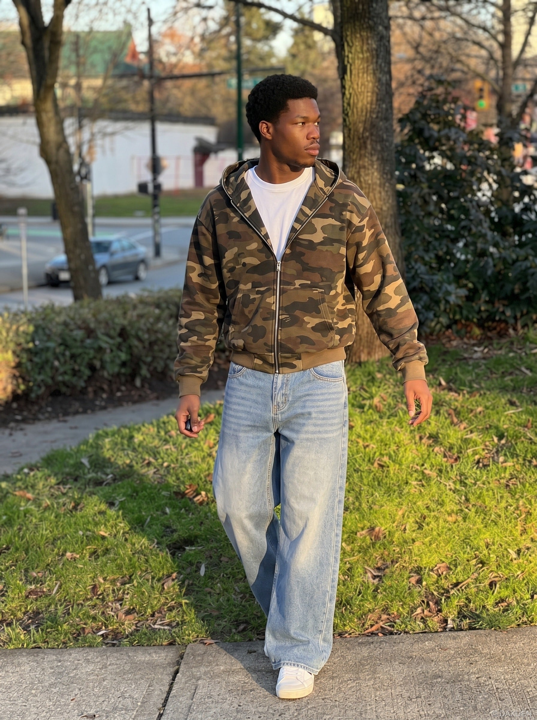 Faded Light Blue Baggy Jeans