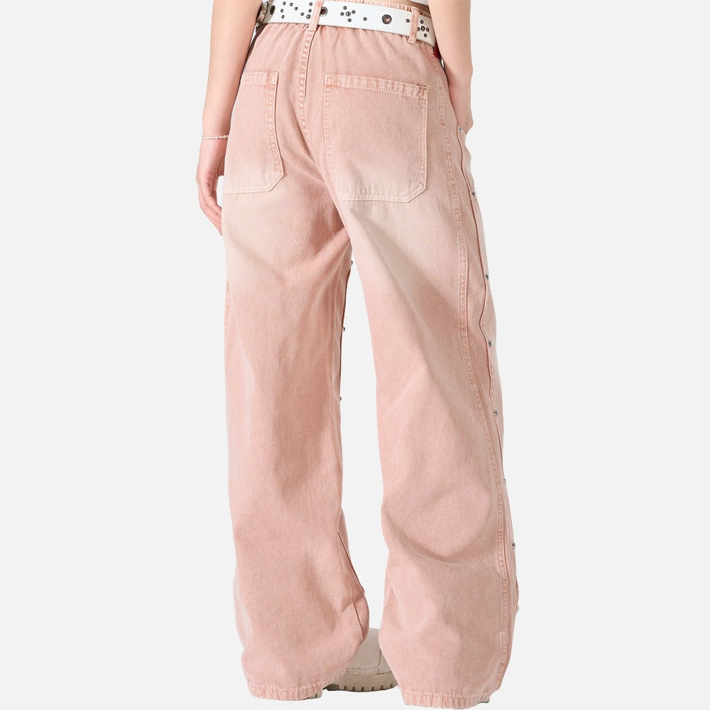 DAXUEN faded pink wide-leg pants with pockets