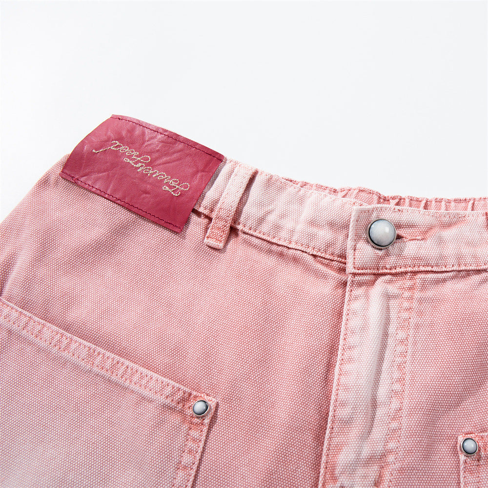 DAXUEN faded pink wide-leg pants with pockets