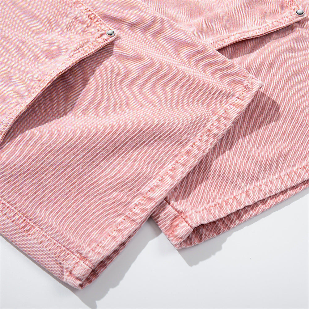 DAXUEN faded pink wide-leg pants with pockets