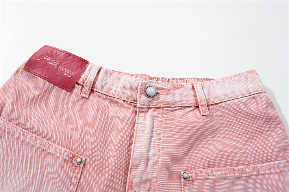 DAXUEN faded pink wide-leg pants with pockets