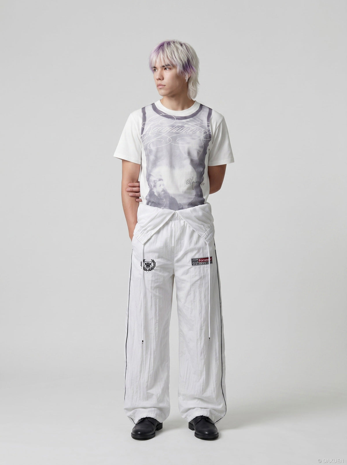 Faded Portraits with Scribbles T-Shirt