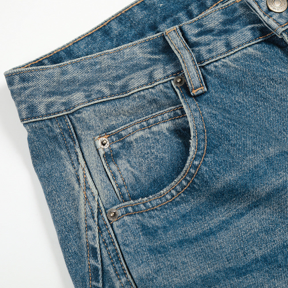 Faded Balloon-Leg Baggy Jeans