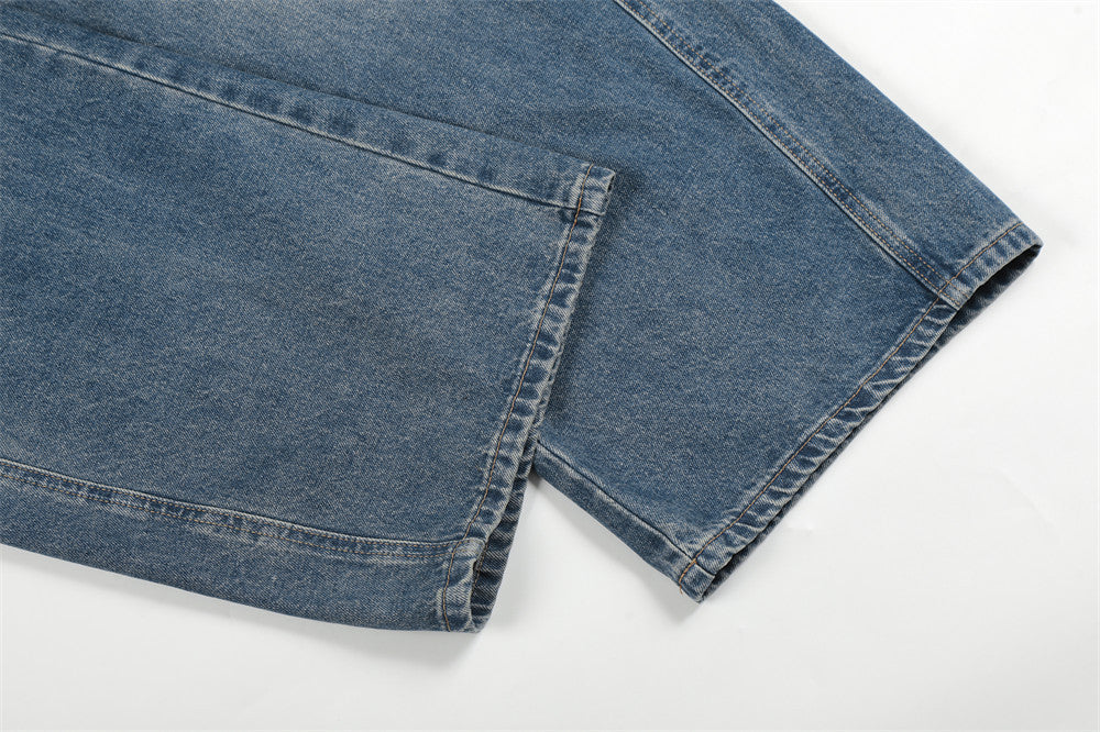 Faded Balloon-Leg Baggy Jeans