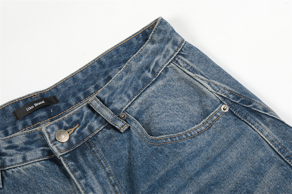 Faded Balloon-Leg Baggy Jeans