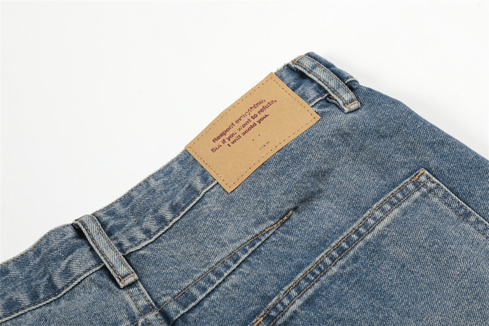 Faded Balloon-Leg Baggy Jeans