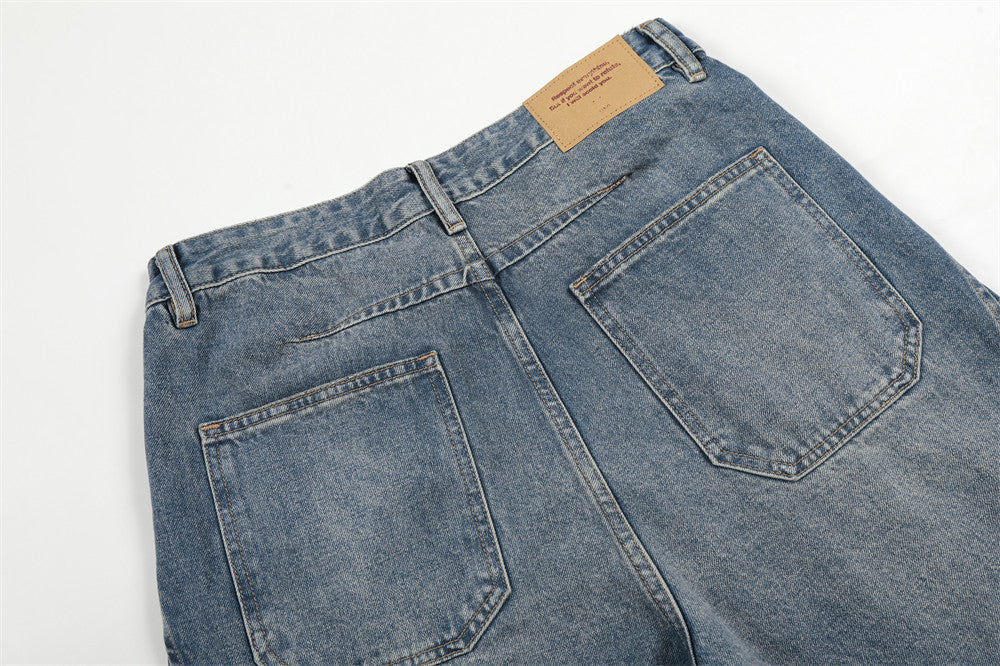 Faded Balloon-Leg Baggy Jeans