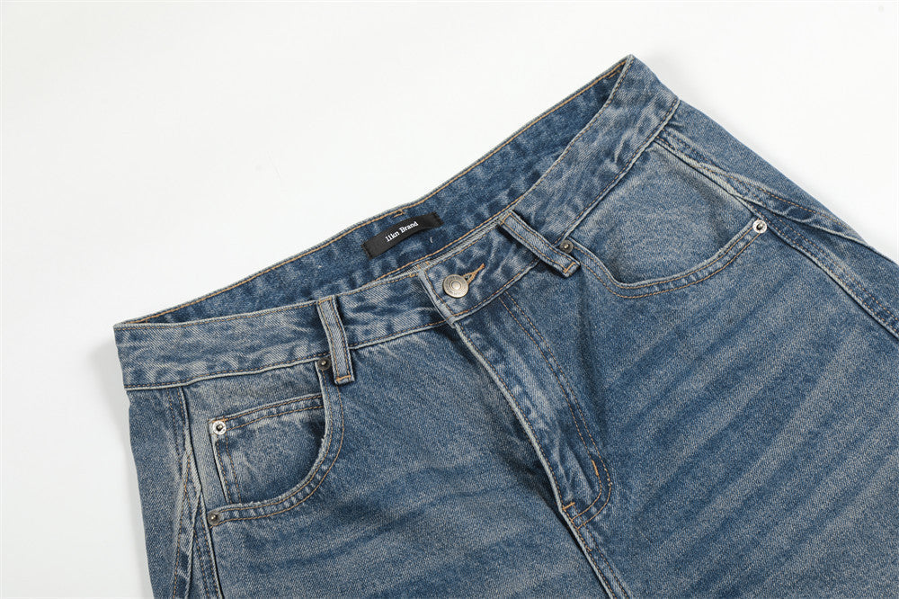 Faded Balloon-Leg Baggy Jeans