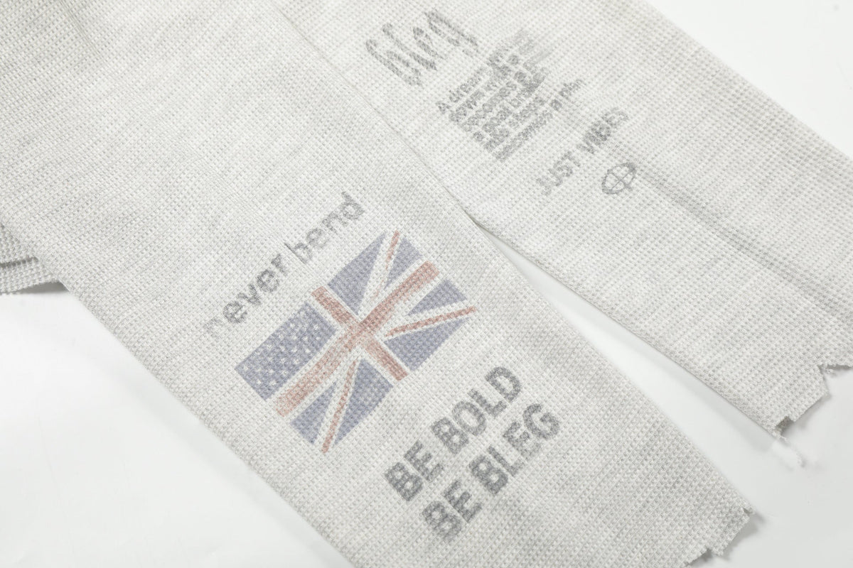Flag Waffle Knit Long Sleeve Top