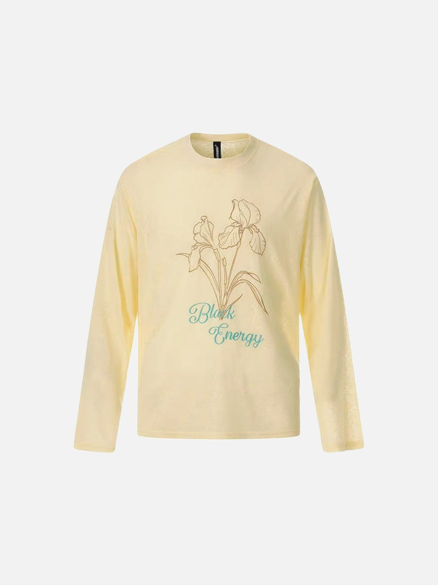Floral Graphic Long-Sleeve T-Shirt