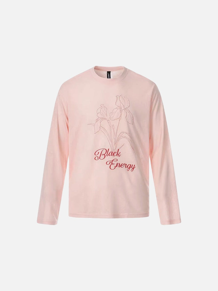 Floral Graphic Long-Sleeve T-Shirt