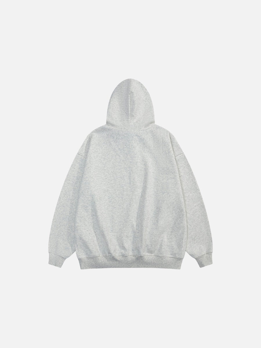 Fluffy Cat Graphic Oversized Hoodie