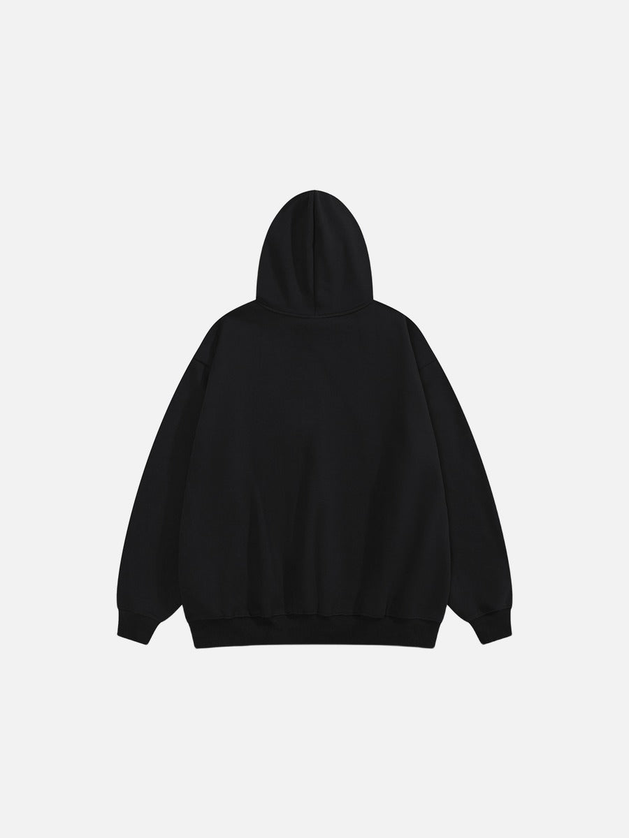 Fluffy Cat Graphic Oversized Hoodie