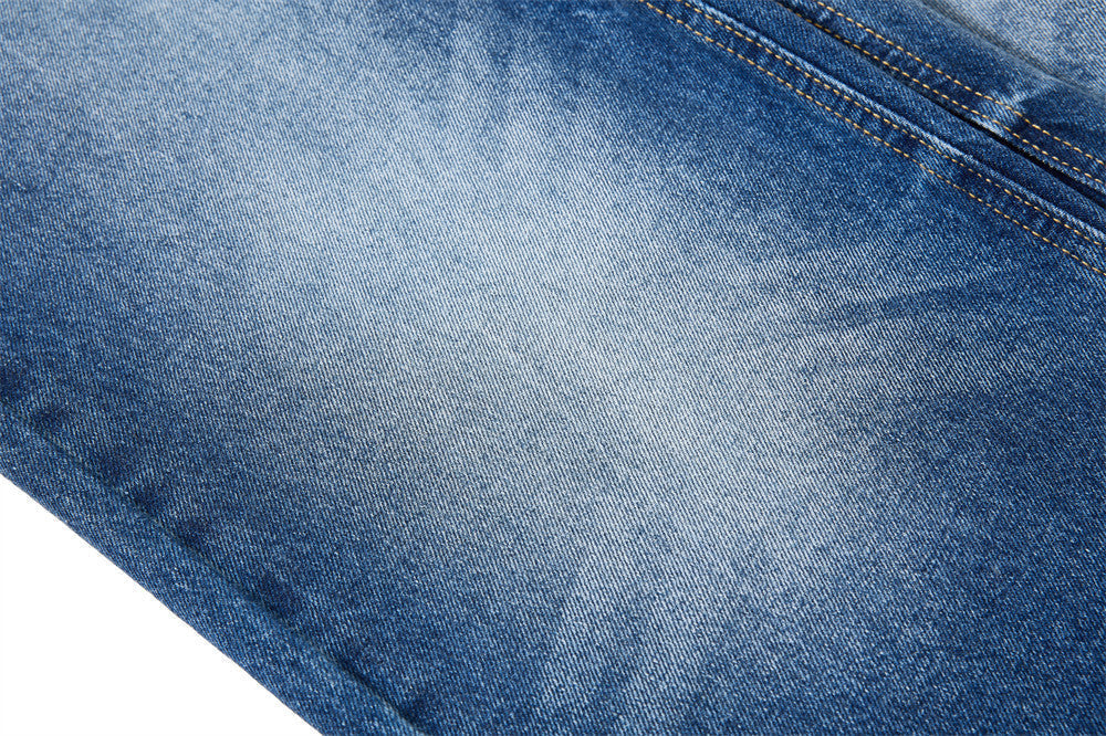 Geometric Embroidery Wide-Leg Jeans