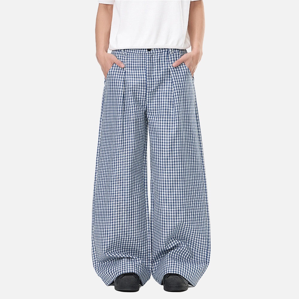 Gingham Baggy Pants