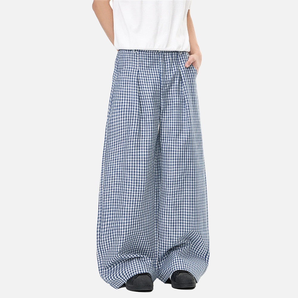 Gingham Baggy Pants