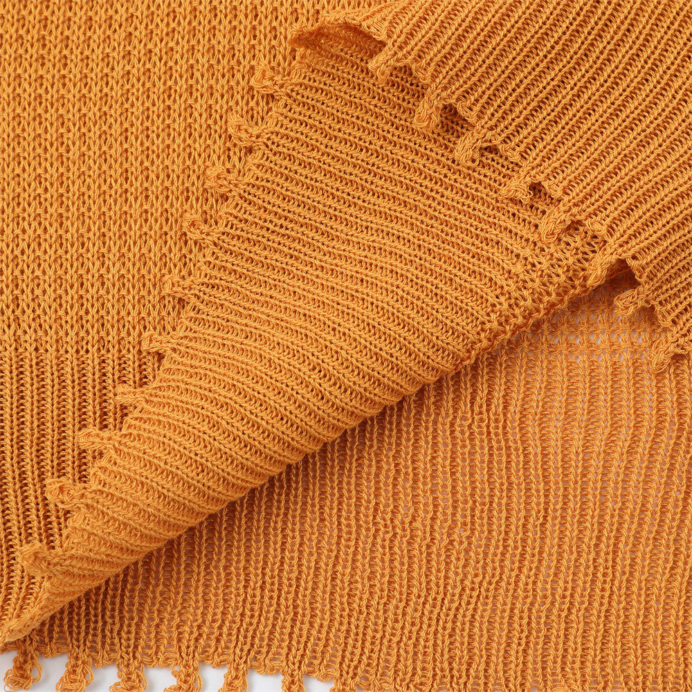 Golden Orange Dog Graphic Knit Sweater