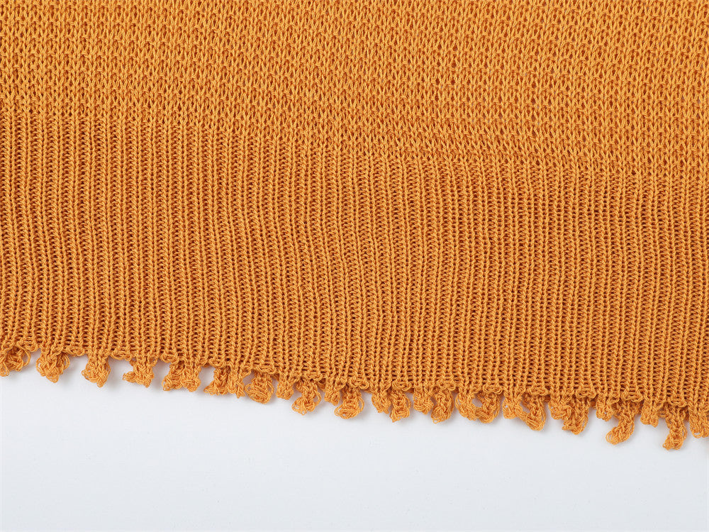 Golden Orange Dog Graphic Knit Sweater
