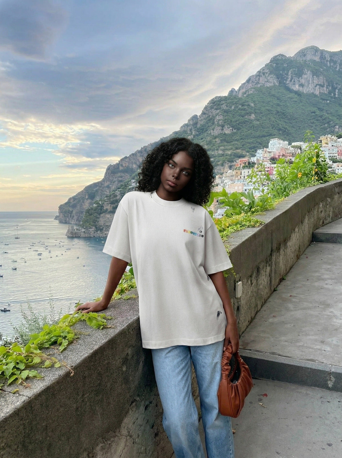Gothic Distressed Oversize-T-Shirt