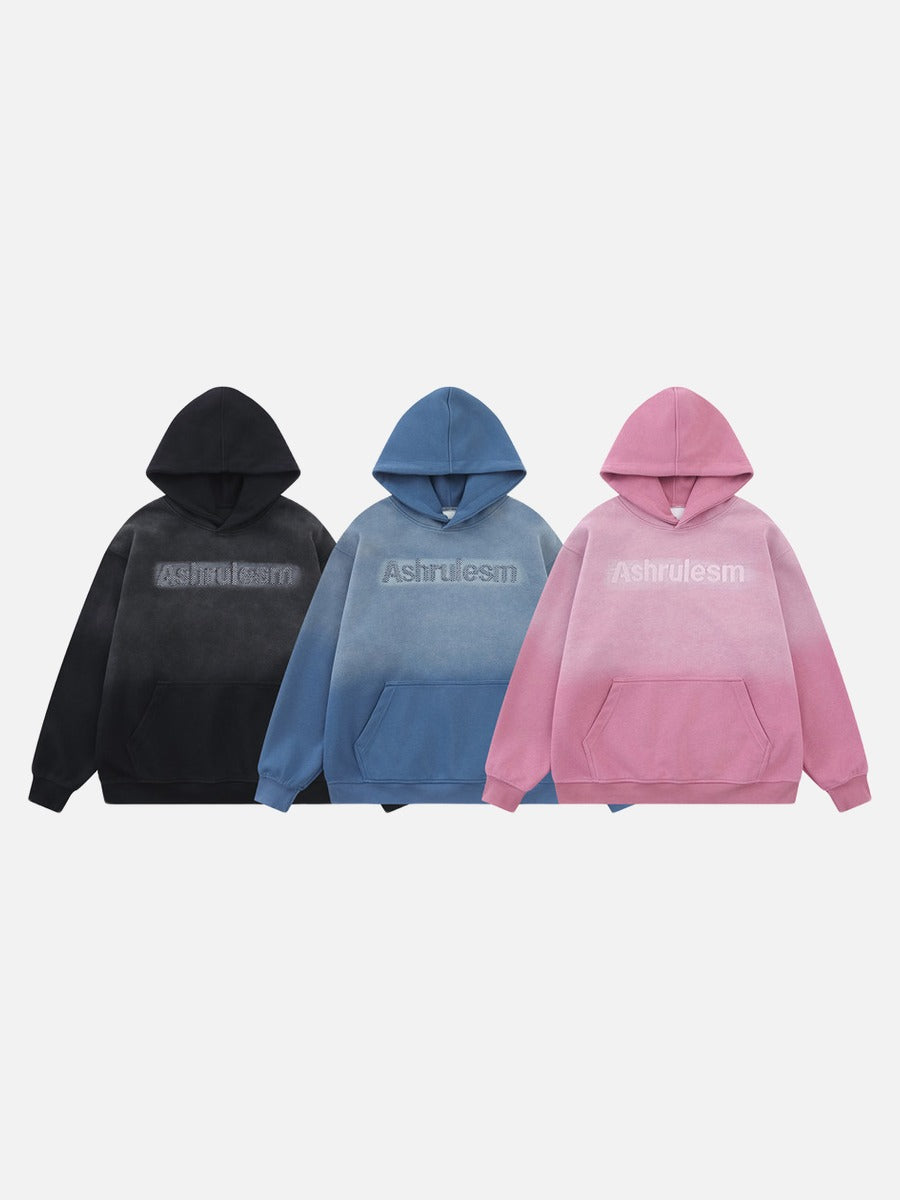 Gradient Wash Oversized Hooded Sweatshirt