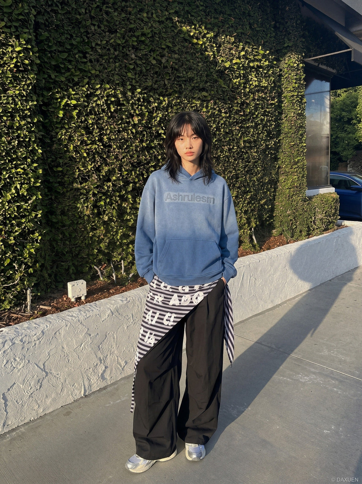 Gradient Wash Oversized Hooded Sweatshirt